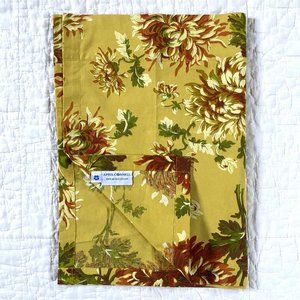 April Cornell Yellow Red Green Mum Valance Curtain Antoinette Floral 50 x 18